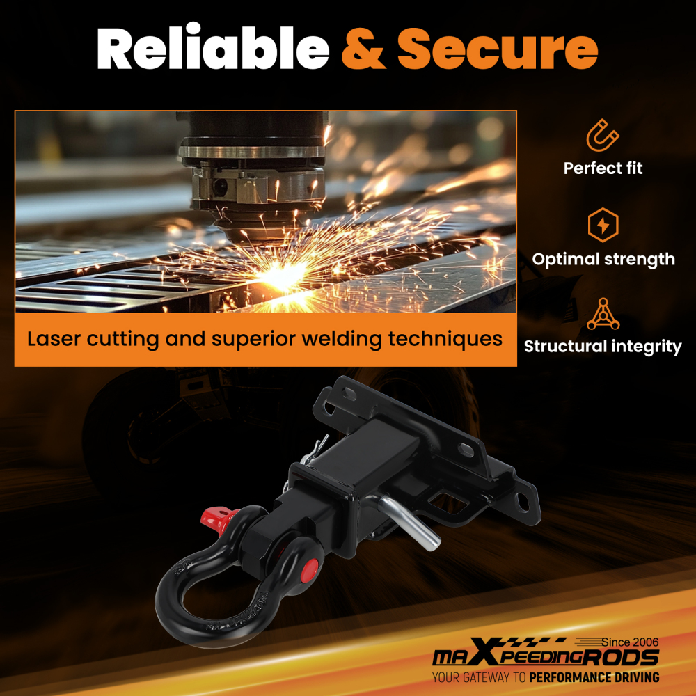 2 Inch Rear Tow Hitch Mount compatible for Kawasaki Teryx KRX 1000 2020+ Powder Coated