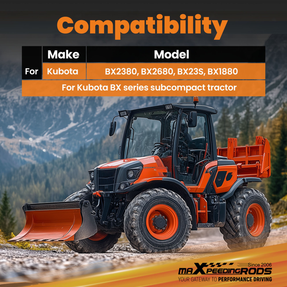 2Rear Trailer Hitch Receiver Bracket Plate compatible for Kubota BX 2380 BX 2680 BX 1880