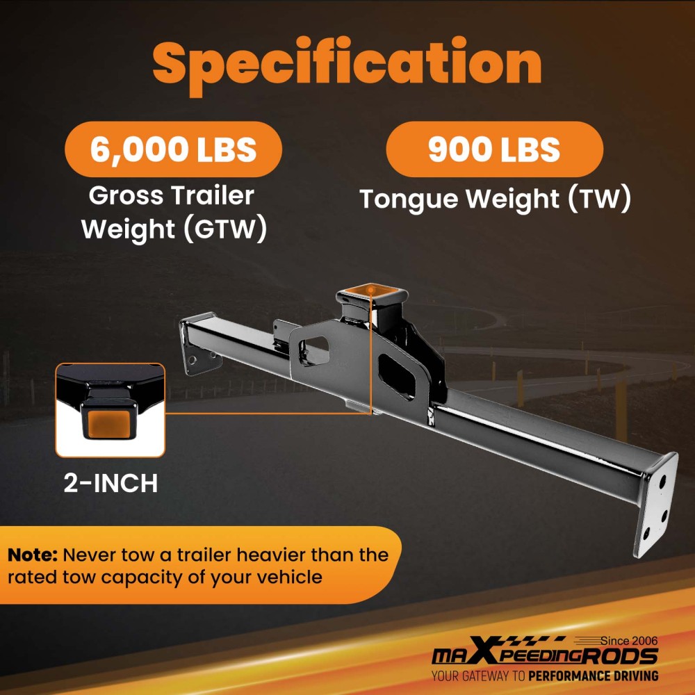 Rear Trailer Hitch Receiver For Sprinter 2500 3500 2007-2025 2 Class 3