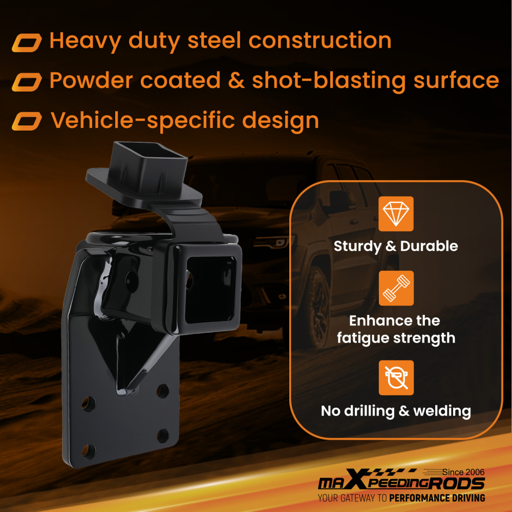 Class 3 Rear Hitch compatible for Mitsubishi Montero 1992-00 2 Receiver Tube Carbon Steel