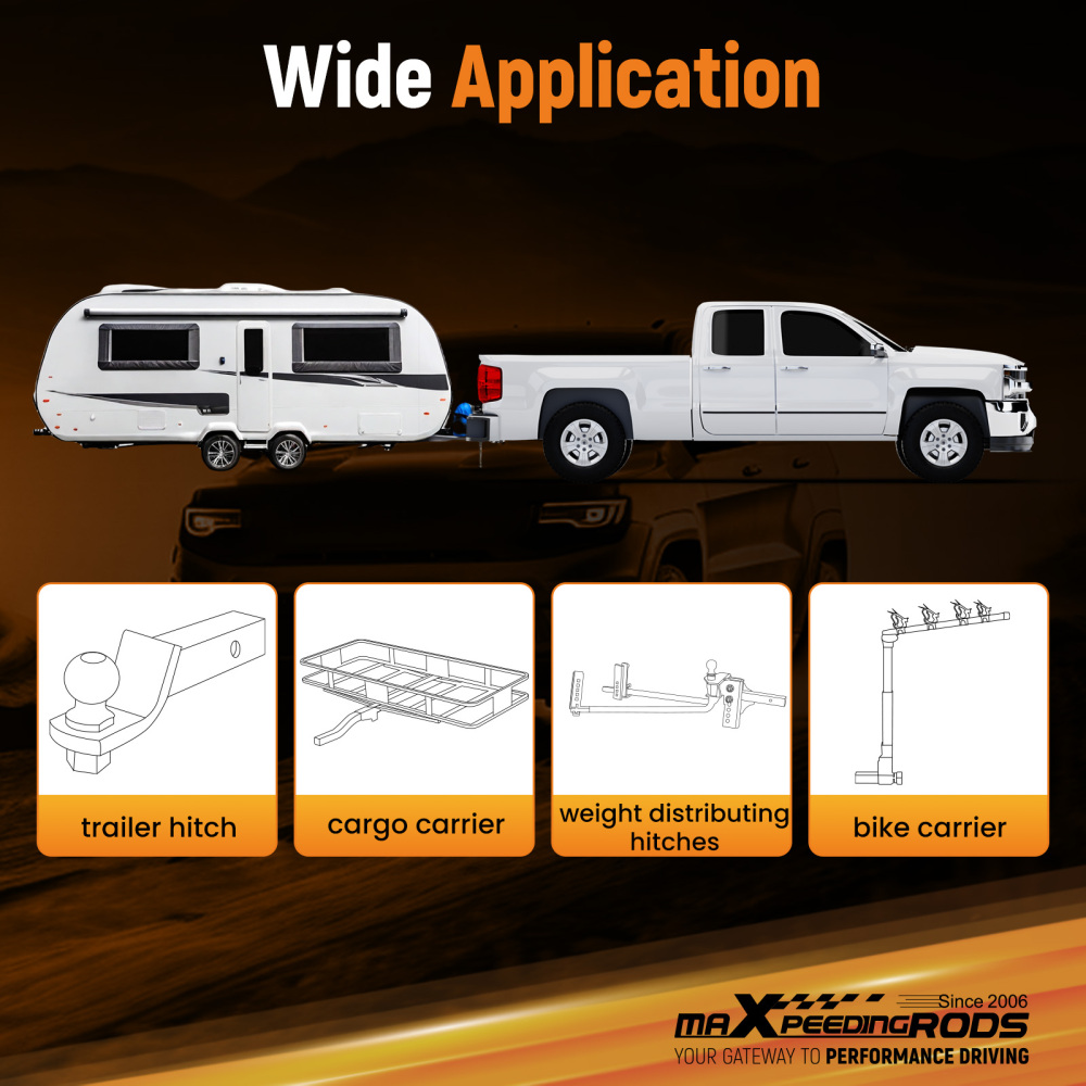 2 Rear Trailer Hitch Kit for M998 M151A1 Multipurpose Wheeled Vehicle Steel