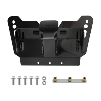 2 Front Steel Mount compatible for Polaris Ranger Black Powder Coated Hitch Receiver