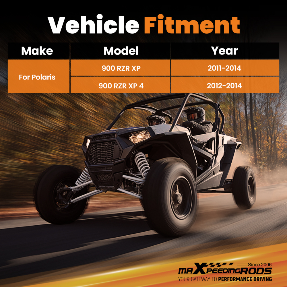 2 Steel Tow Hitch compatible for Polaris RZR XP/XP 4 900 2011-2014 Powder Coated Black