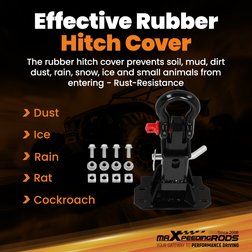 Front Receiver Mount compatible for Bobcat UV34 3400 Series 2015-2024 w/Shackle Black