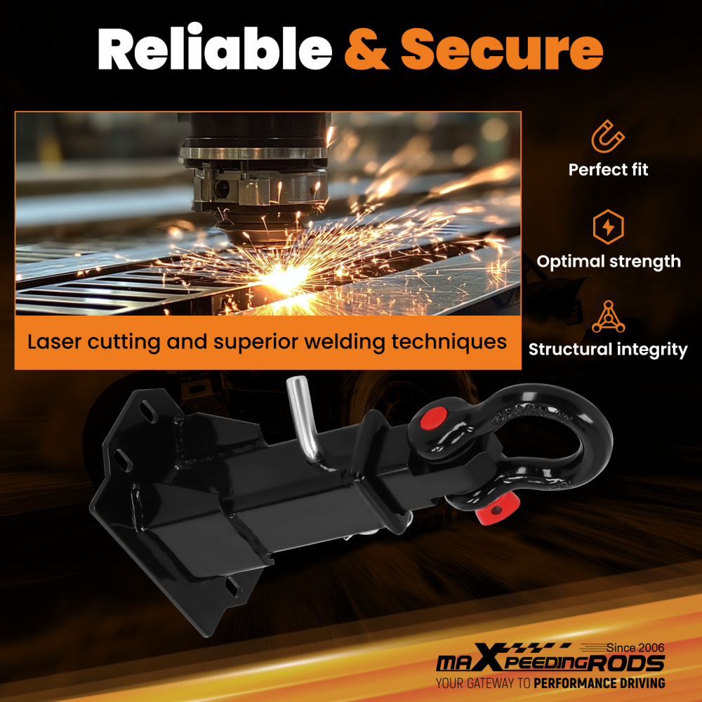 Front Receiver Mount compatible for Bobcat UV34 3400 Series 2015-2024 w/Shackle Black