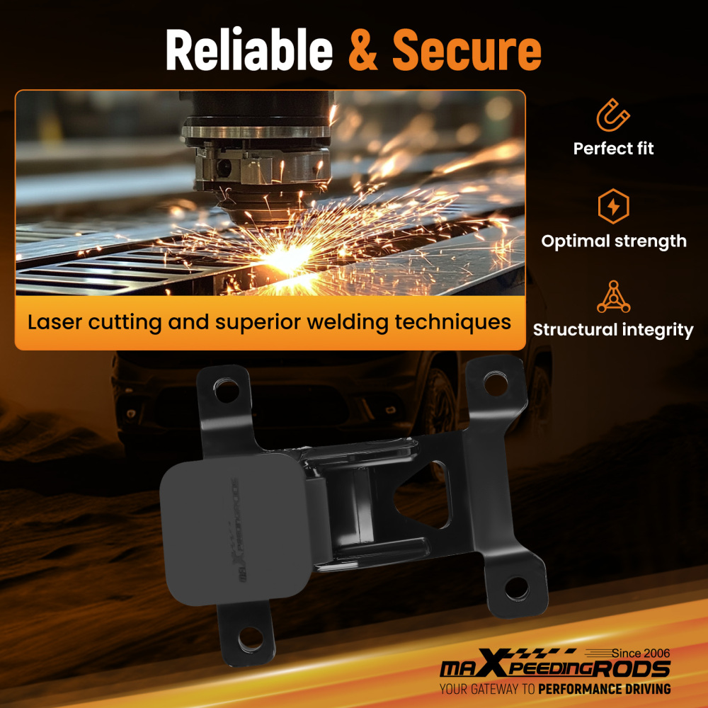 2Inch Trailer Hitch Kit compatible for Polaris RZR PRO XP / 4 2020+ Bolt-On Black