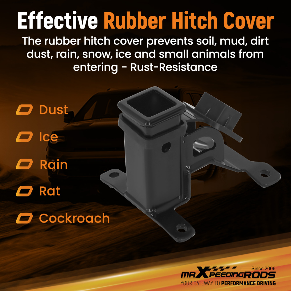 2Inch Trailer Hitch Kit compatible for Polaris RZR PRO XP / 4 2020+ Bolt-On Black