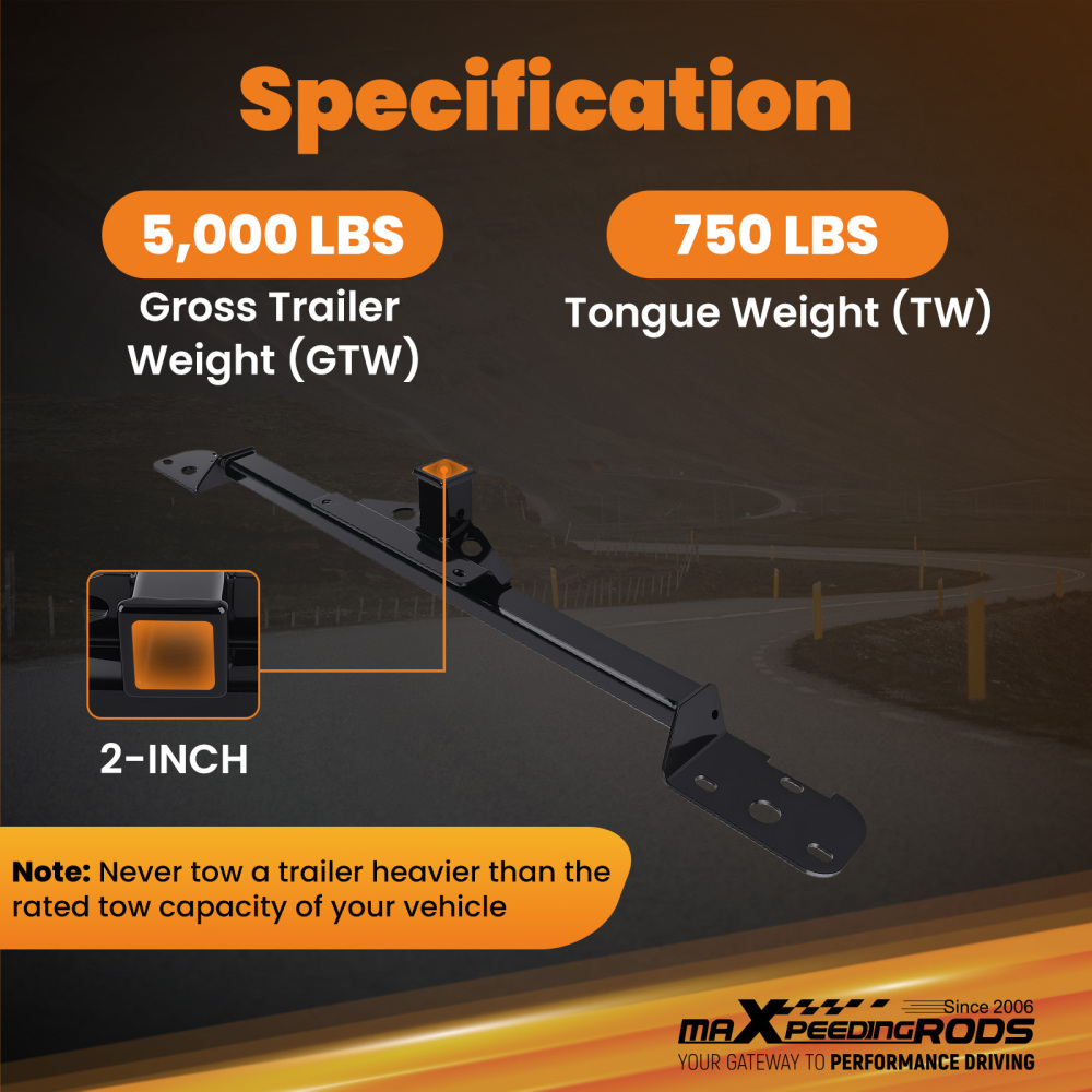 Rear Trailer Hitch 2 Receiver compatible for Ram ProMaster 1500 2500 3500 2014-24 5000lbs