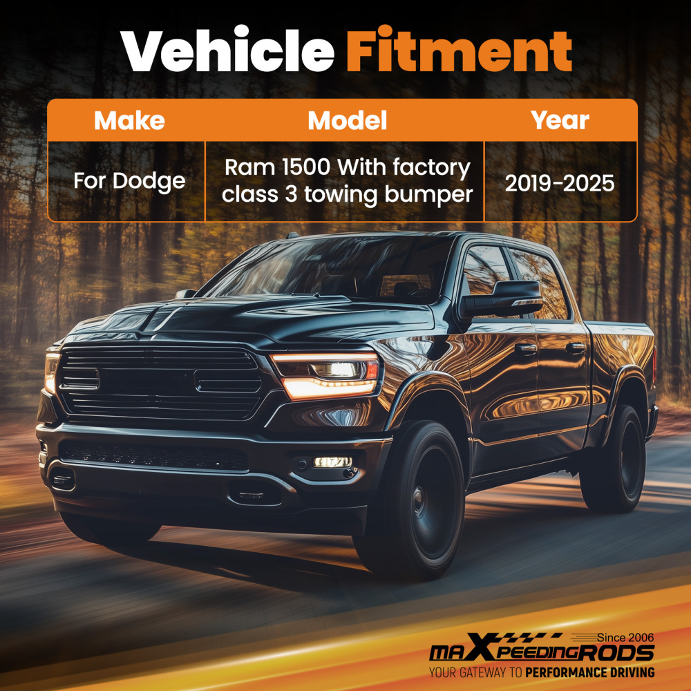 6000 lbs Class 3 Trailer Hitch 2-Inch Receiver compatible for Dodge Ram 1500 19-2024