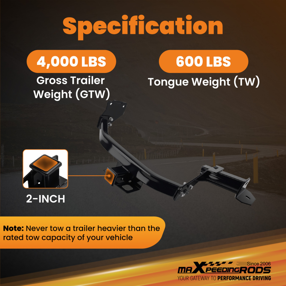 Class 3 Trailer Hitch Receiver compatible for Kia Sorento compatible for Hyundai Santa Fe 2021-24 4000lbs