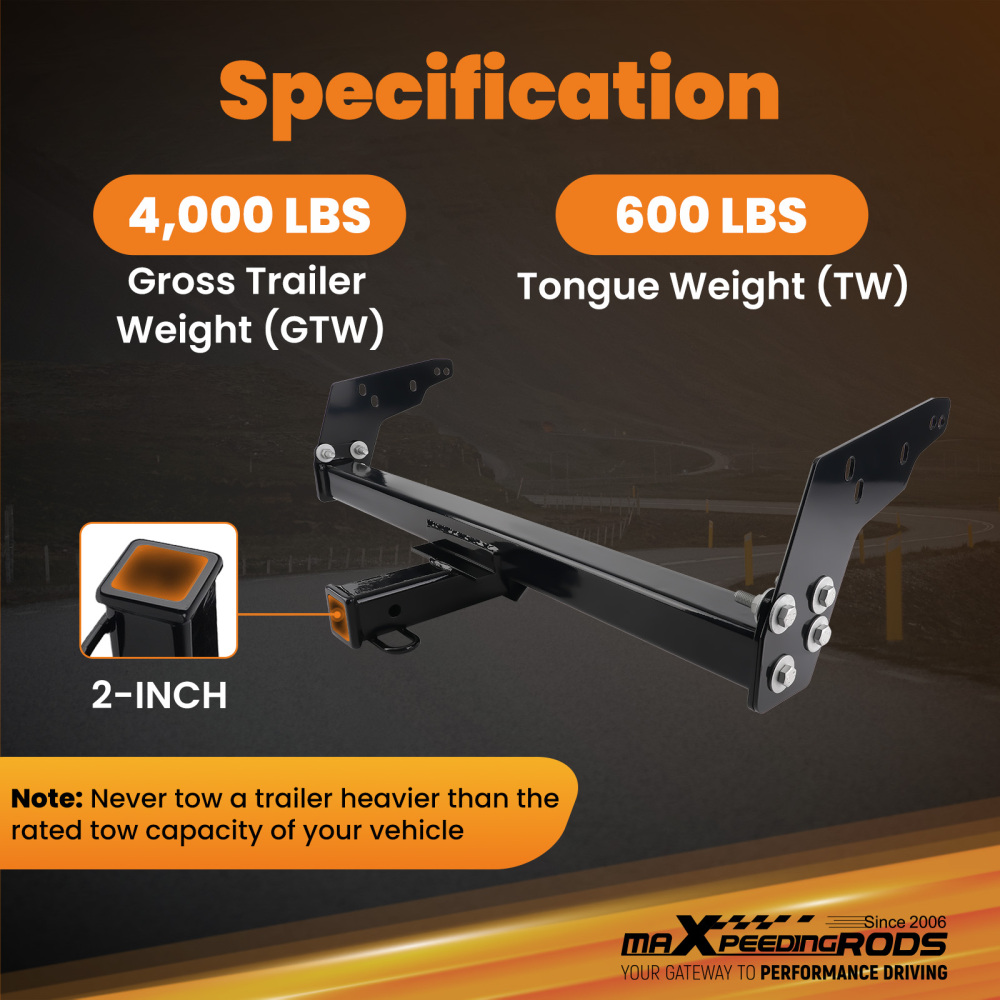 Rear Trailer Hitch Receiver compatible for Chevrolet S10 compatible for GMC Sonoma 1983-2004 Class 3 2