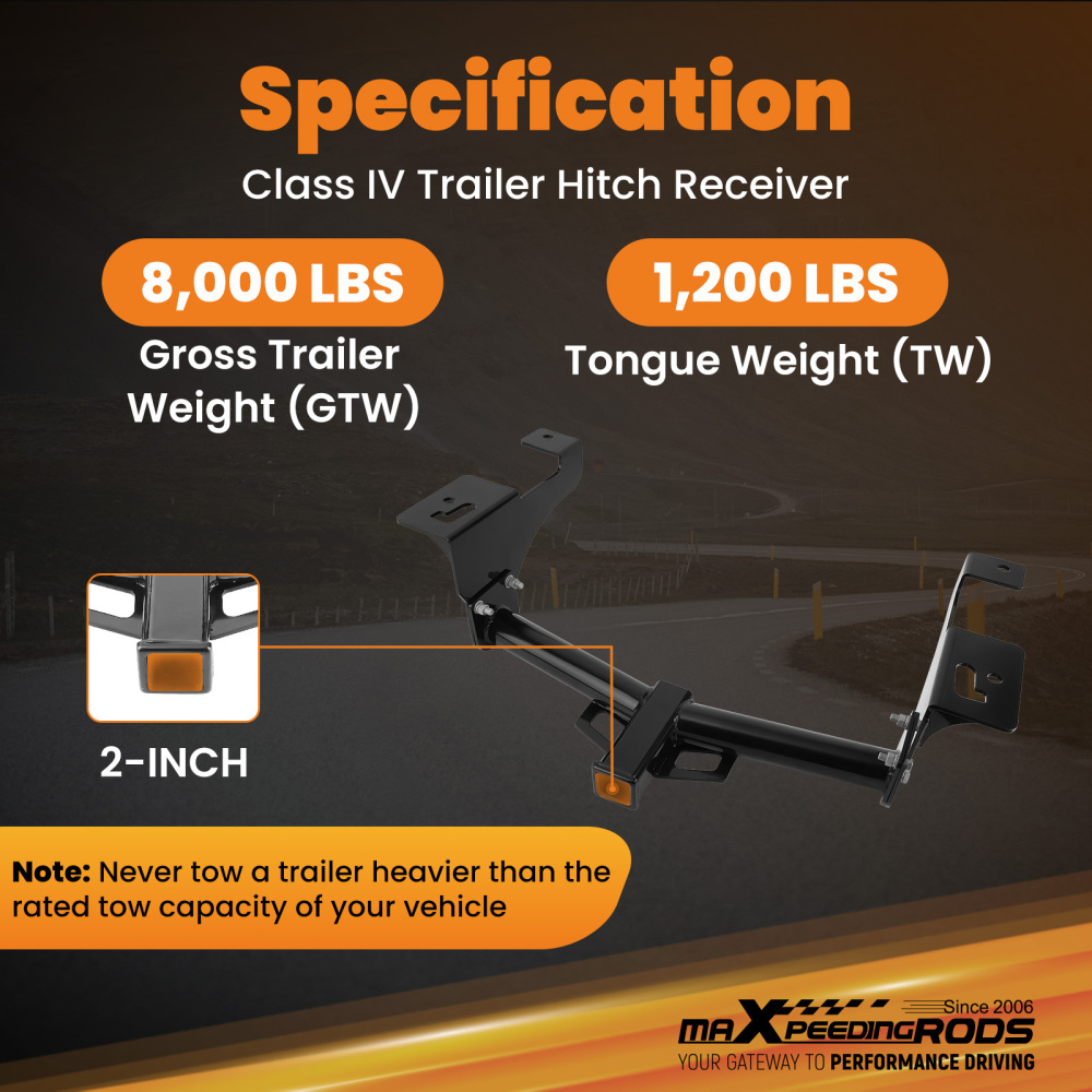 Rear Trailer Hitch Receiver compatible for Subaru Outback/ Legacy 2020-2025 2 Class 4