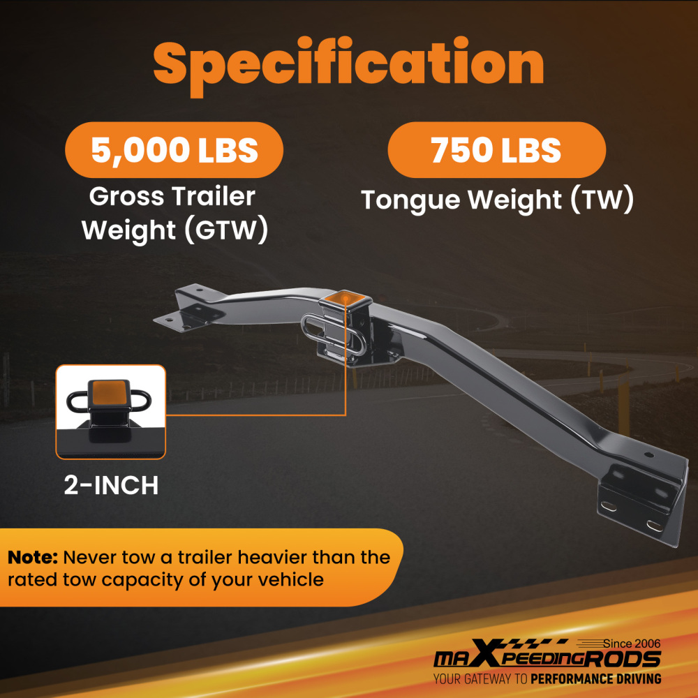 2 Towing Hitch compatible for Buick Enclave 2018-2024 compatible for Chevrolet Traverse Class 3