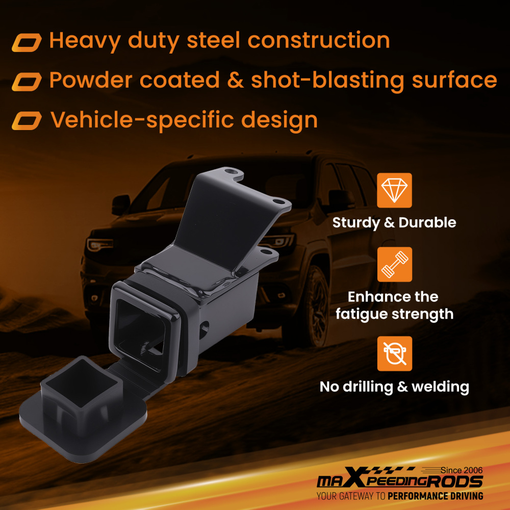 2 ATV Hitch compatible for Honda Rancher TRX350 TRX400 TRX420 2000-24 Steel Powder Coated