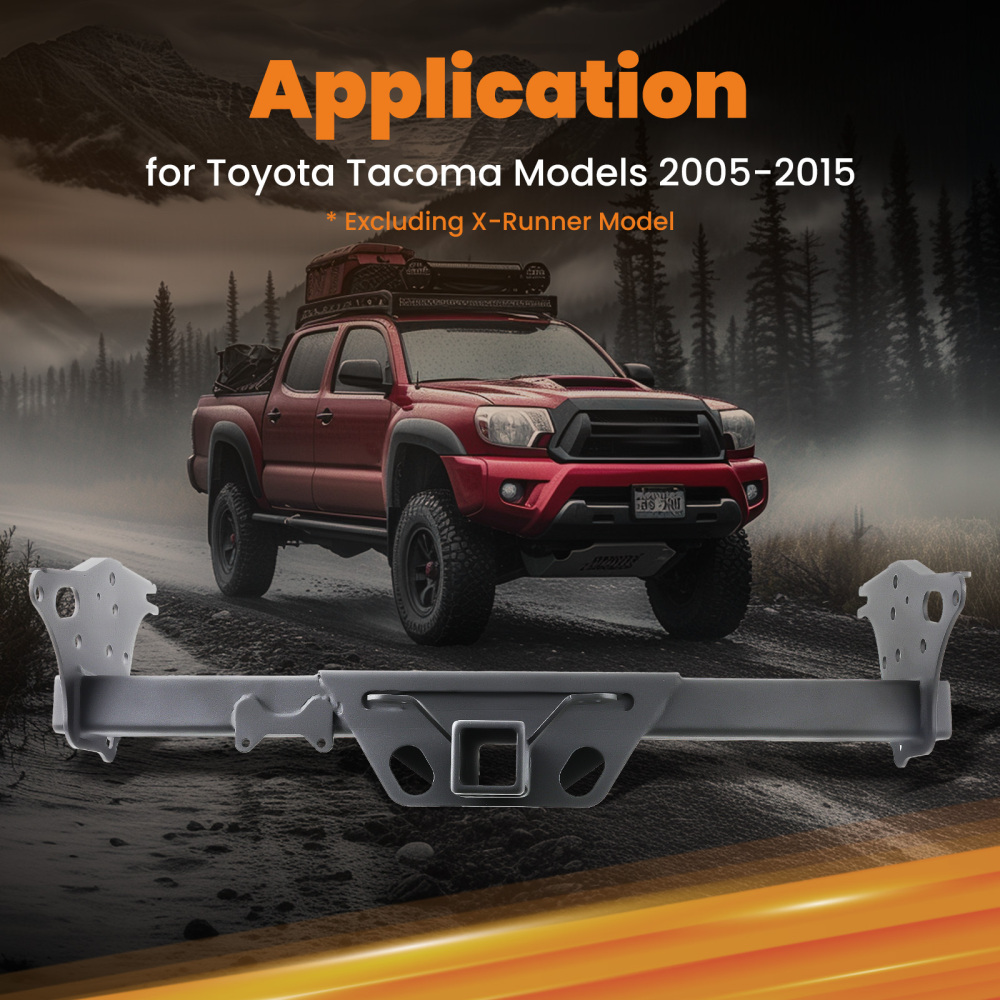 Class 3 Trailer Hitch Receiver Rear Bumper Tow 2 compatible for Toyota Tacoma2005-2015