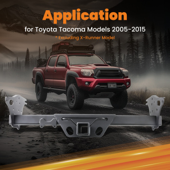 Class 3 Trailer Hitch Receiver Rear Bumper Tow 2 compatible for Toyota Tacoma2005-2015