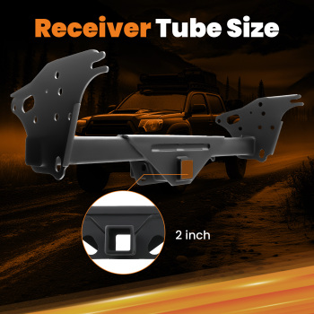 Class 3 Trailer Hitch Receiver Rear Bumper Tow 2 compatible for Toyota Tacoma2005-2015