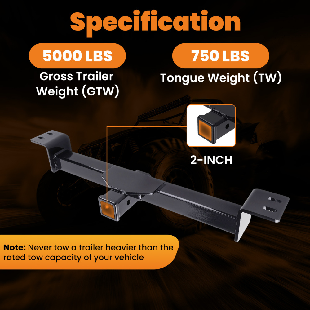 2 Class 3 Front Hitch compatible for Toyota Sequoia Land Cruiser 2008-2021 750lbs TW