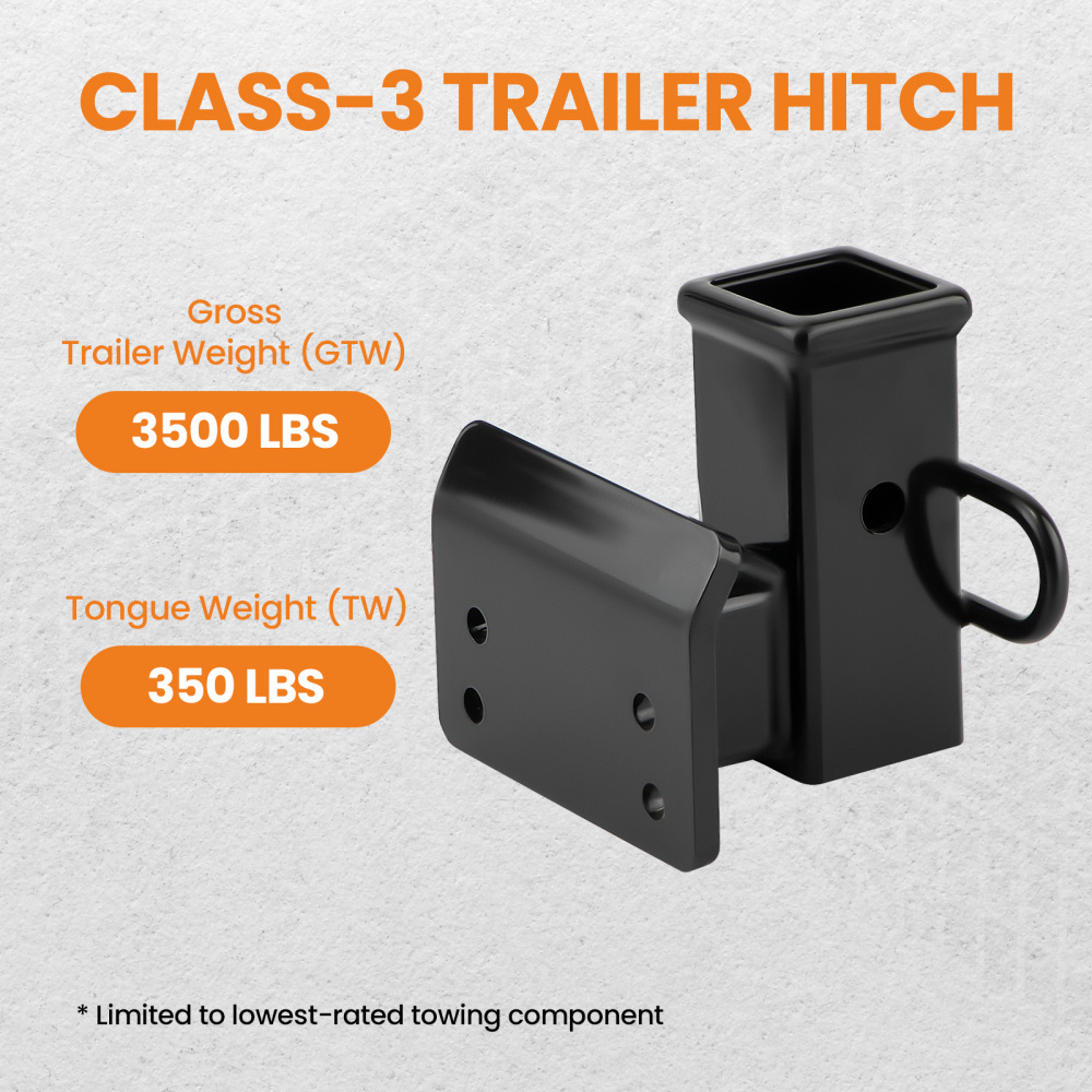 2 Rear Trailer Tow Hitch Receiver Kit compatible for Volkswagen Tiguan 2009-2017 Class 3