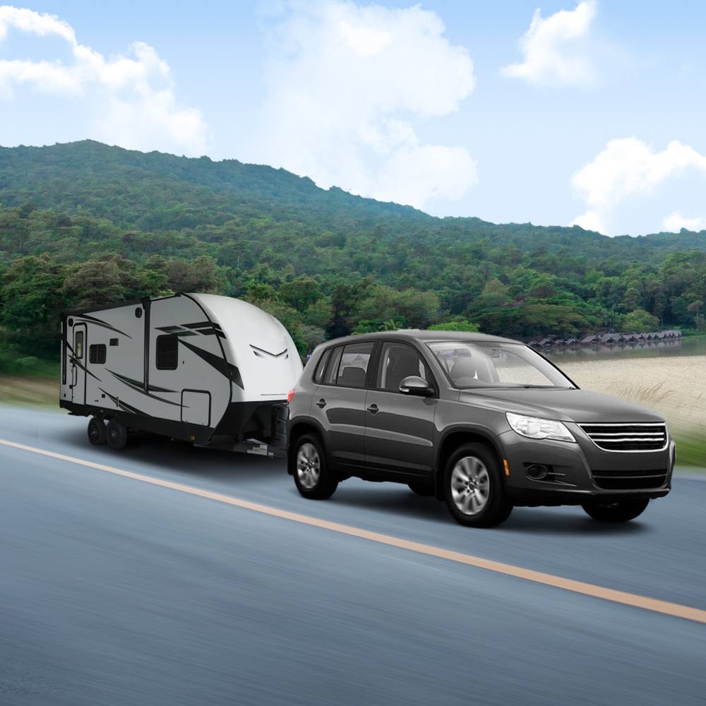 2 Rear Trailer Tow Hitch Receiver Kit compatible for Volkswagen Tiguan 2009-2017 Class 3