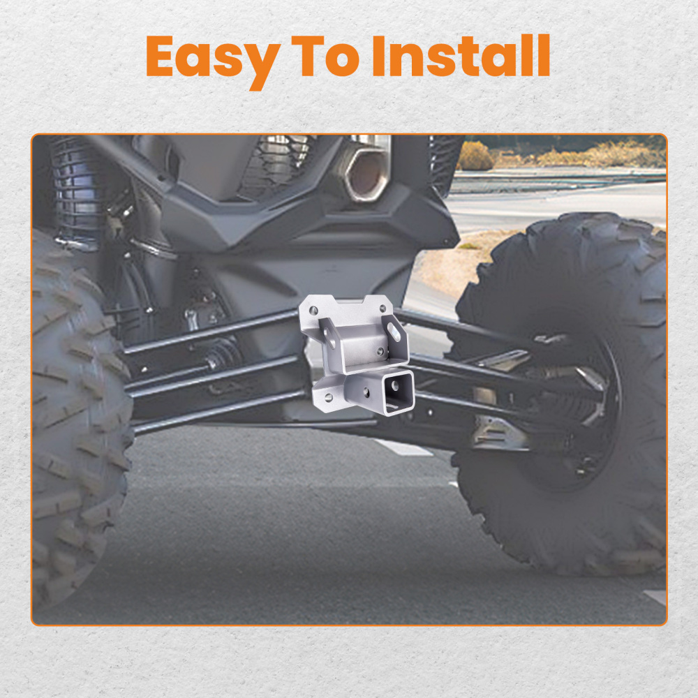 Rear 2 Trailer Towing Hitch Receiver compatible for Can-Am Maverick X3 4x4 Turbo 2016-2019