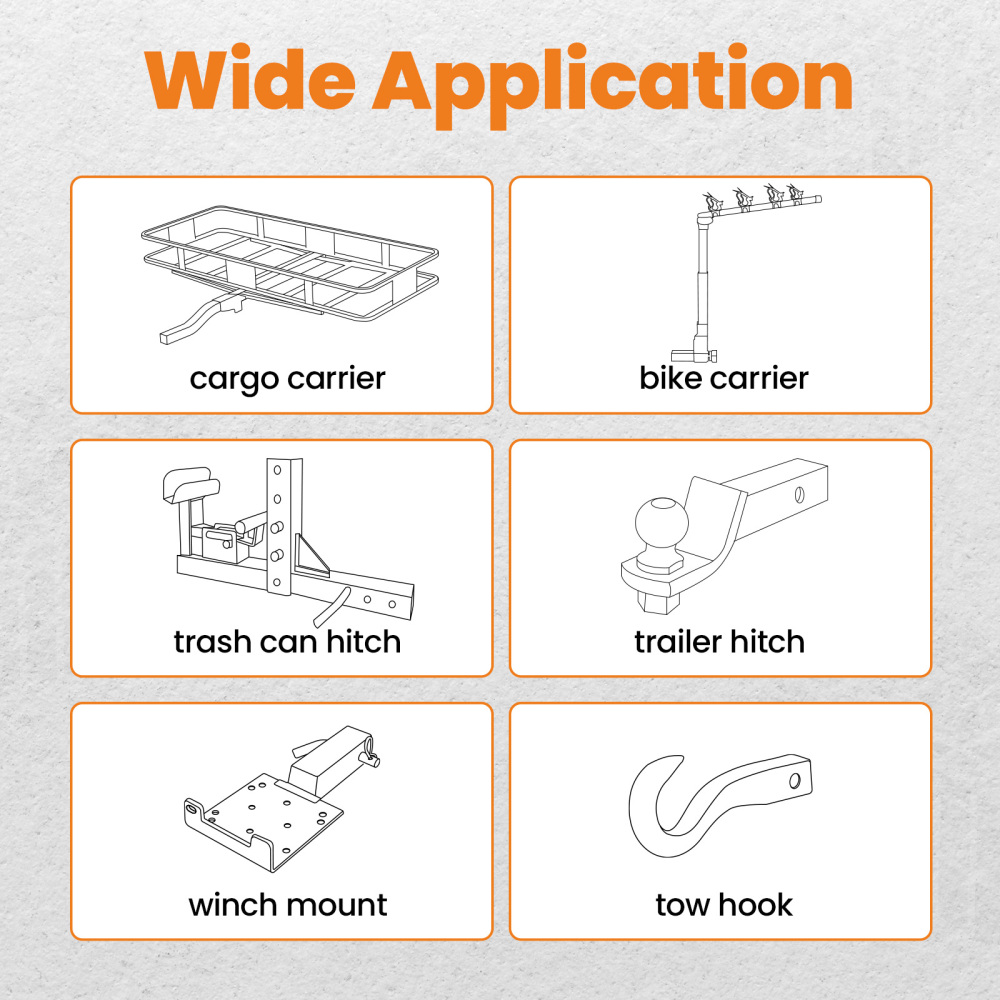 Rear 2 Trailer Towing Hitch Receiver compatible for Can-Am Maverick X3 4x4 Turbo 2016-2019