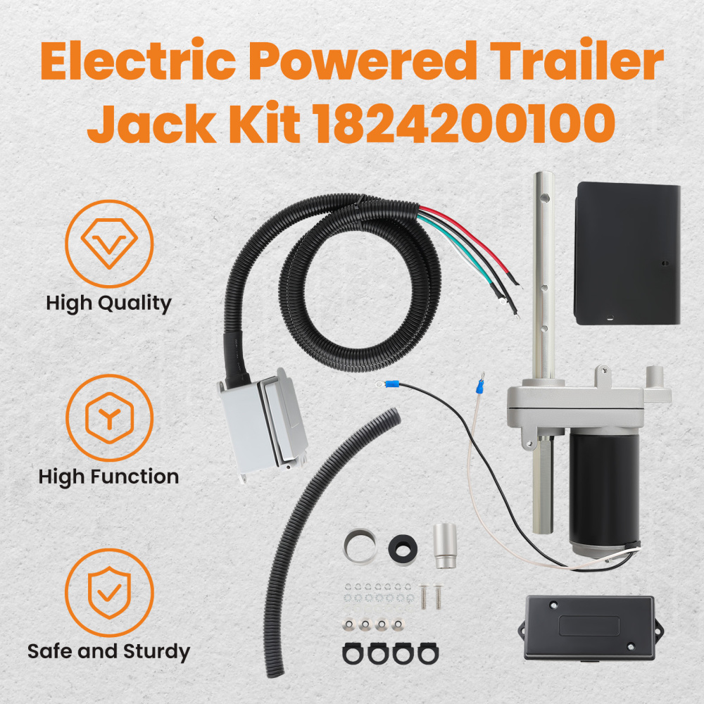 Electric Powered Trailer Jack Kit -12000 lbs Replace 1824200100 New