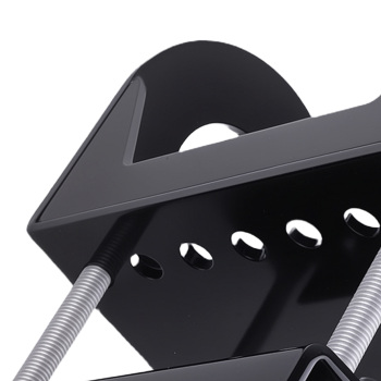 Trailer Jack Mount Plate Kit for A-Frame Tongue 3-Bolt Pattern Steel Black