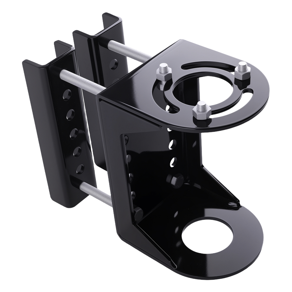 Trailer Jack Mount Plate Kit for A-Frame Tongue 3-Bolt Pattern Steel Black