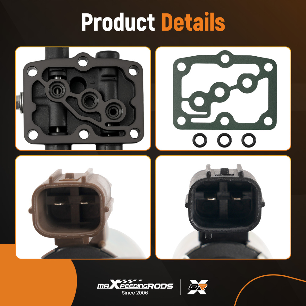 Transmission Dual Linear Shift Solenoid & Gasket Set compatible for Honda Accord 1998-2007