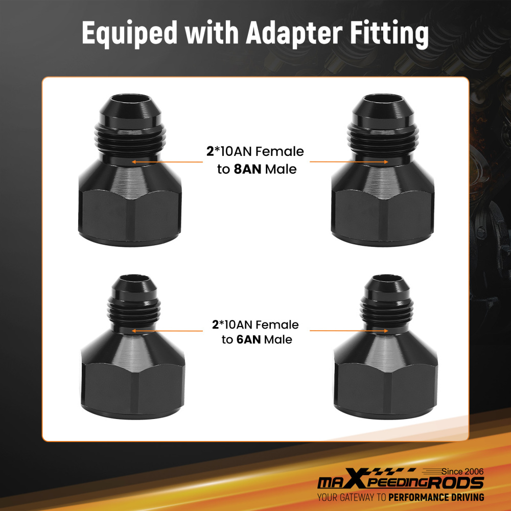 10-Row Engine Oil Cooler Kit Universal Fit with AN10 FittingsAir Guide System