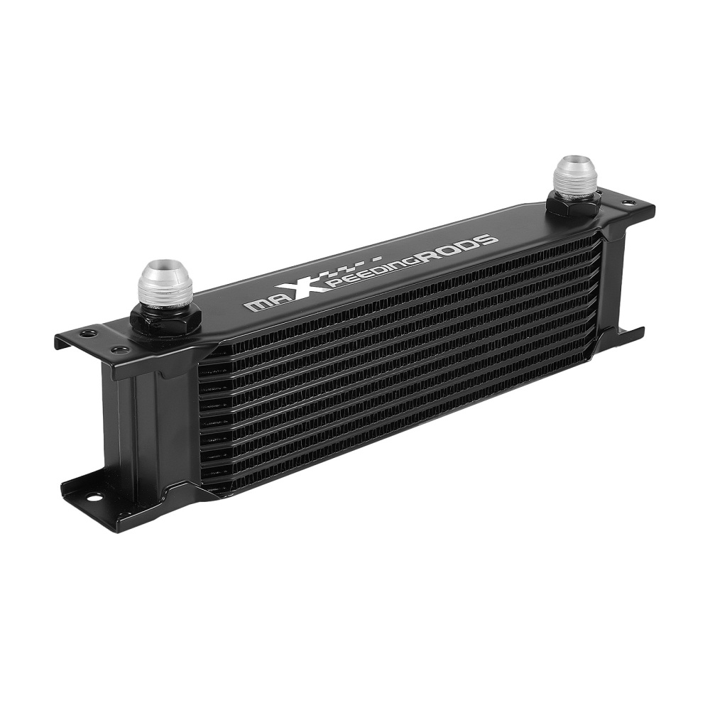 10-Row Engine Oil Cooler Kit Universal Fit with AN10 FittingsAir Guide System