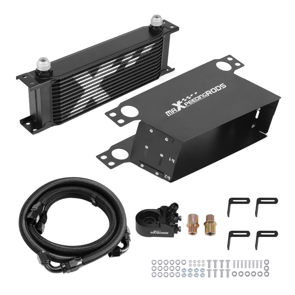 13-Row AN10 Engine Oil Cooler Kit for Cars Universal Fit Thermostatic Control