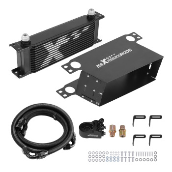 13-Row AN10 Engine Oil Cooler Kit for Cars Universal Fit Thermostatic Control