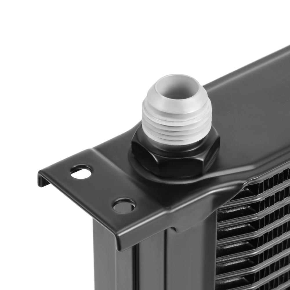 16 Row Universal Engine Oil Cooler Kit AN10 With Thermostatic Adapter Aluminium