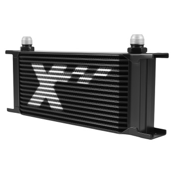 Universal 16 Row Engine Transmission Oil Cooler Kit AN10 Aluminium Thermostat