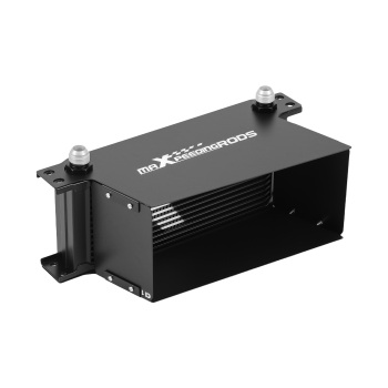Universal 16 Row Engine Transmission Oil Cooler Kit AN10 Aluminium Thermostat