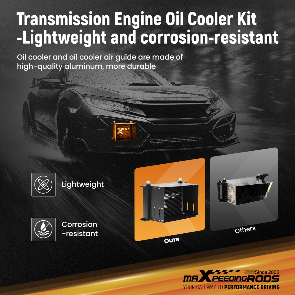 Kit Refrigeratore Olio 25 Righe AN10 Universale Termostato Adattatore M20 3/4