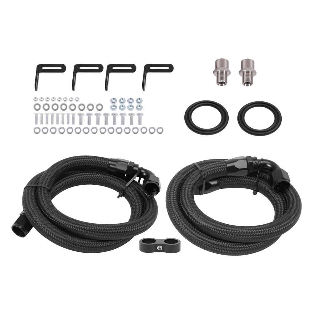 Universal 25 Row Engine Oil Cooler Kit AN10 Aluminium with Thermostatic Adapter