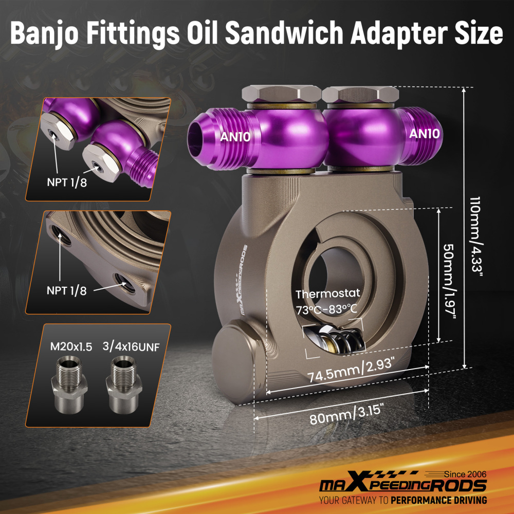 30 Row Universal Engine Oil Cooler Kit AN10 Aluminium Transmission Radiator Set