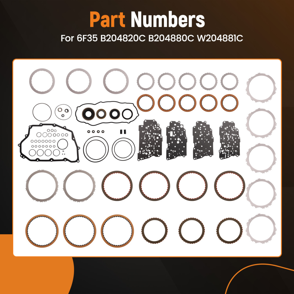 Auto Transmission Master Overhaul Rebuild Kit Set compatible for Ford Fusion 2010-17 6F35