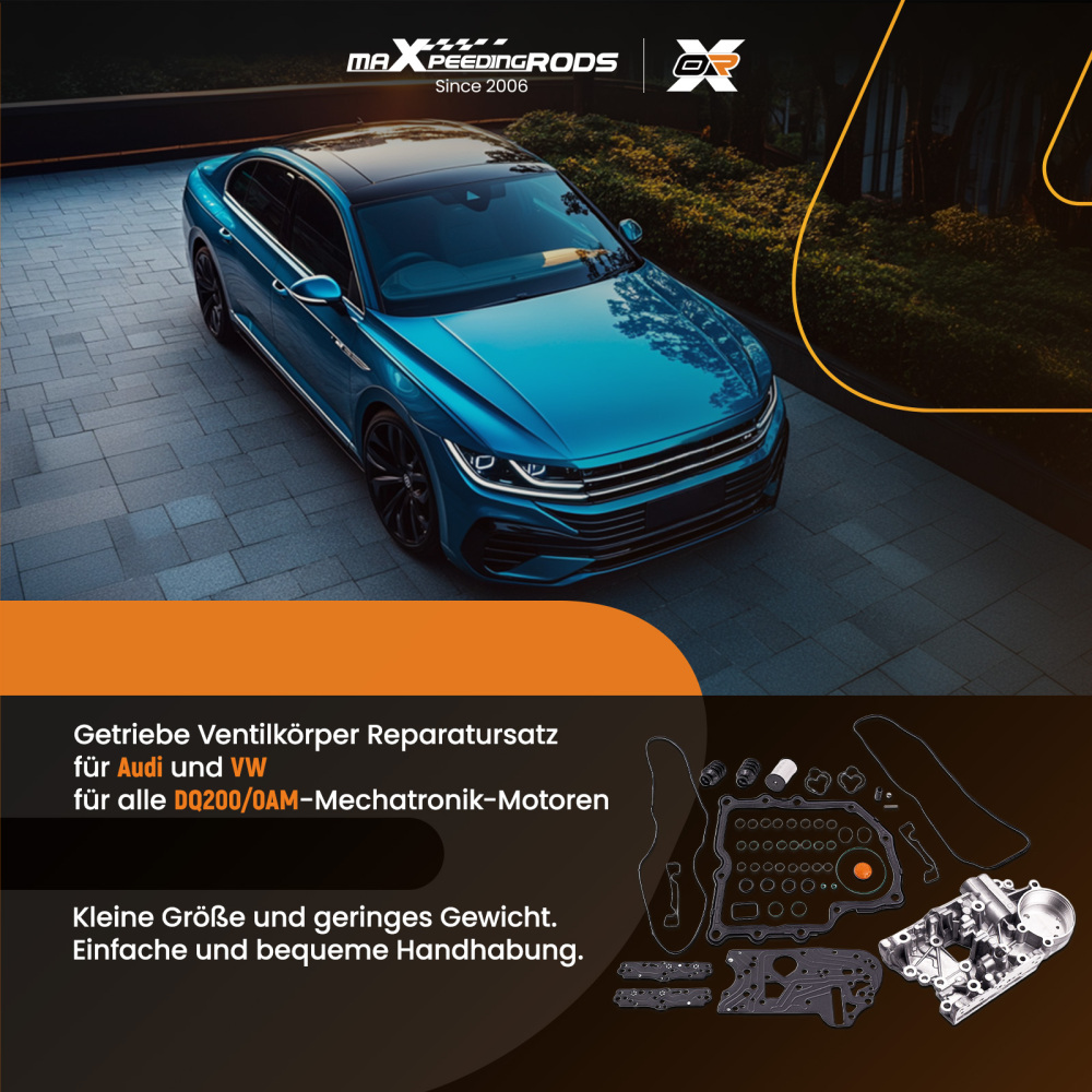 Transmission Valve Body + Repair Kit compatible for Fit For Audi VW Skoda DQ200 0AM325066AE