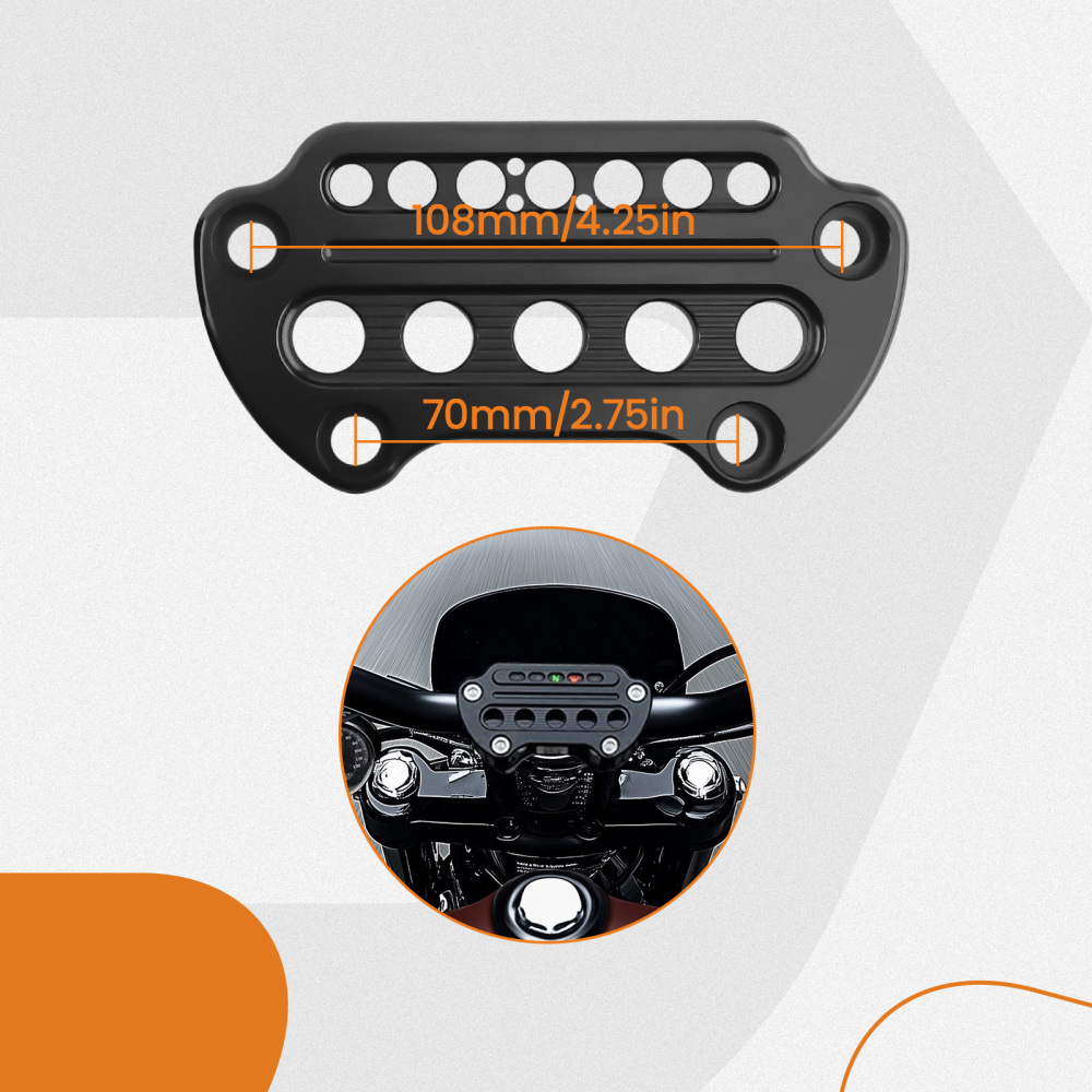 Side Mount Speedometer Bracket Relocation Cover compatible for Harley Sportster 1200/883