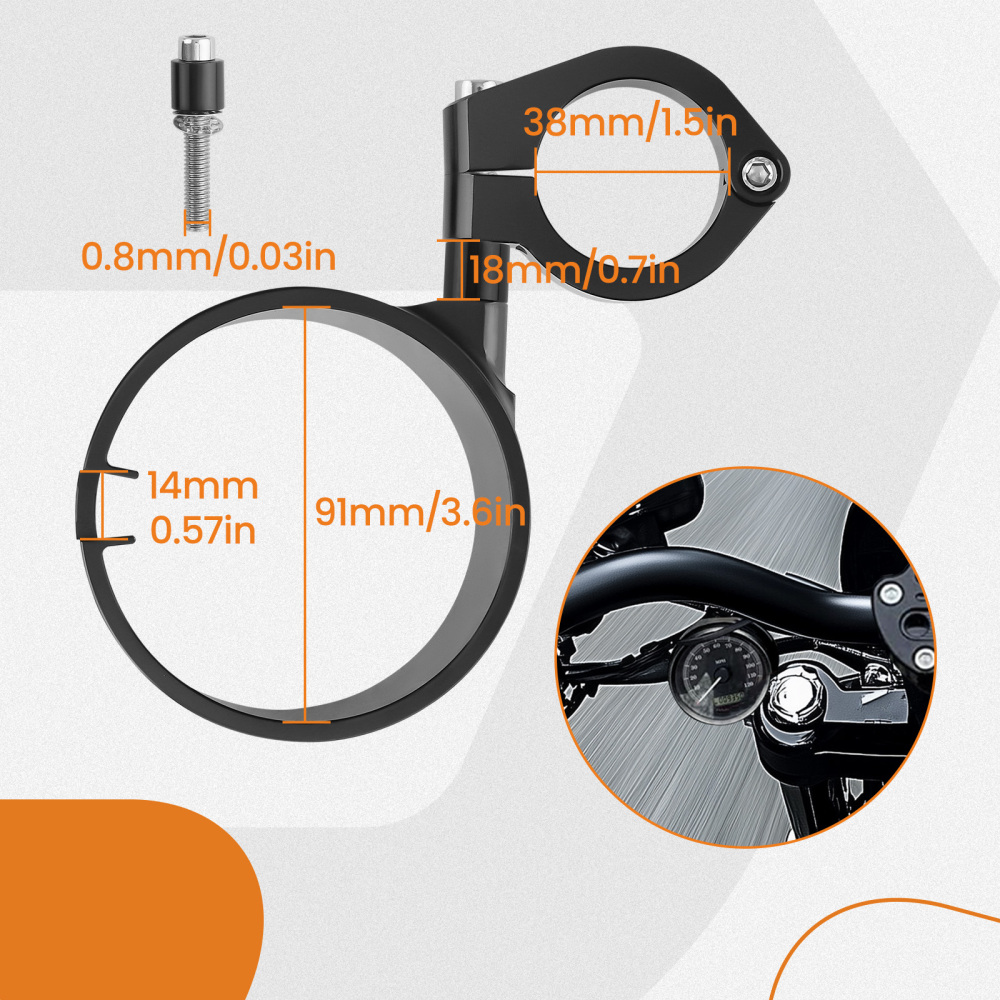 Side Mount Speedometer Bracket Relocation Cover compatible for Harley Sportster 1200/883