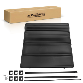 5ft Bed Cover Roll-Up compatible for Chevrolet Colorado 2004-2014 Soft Tonneau Black