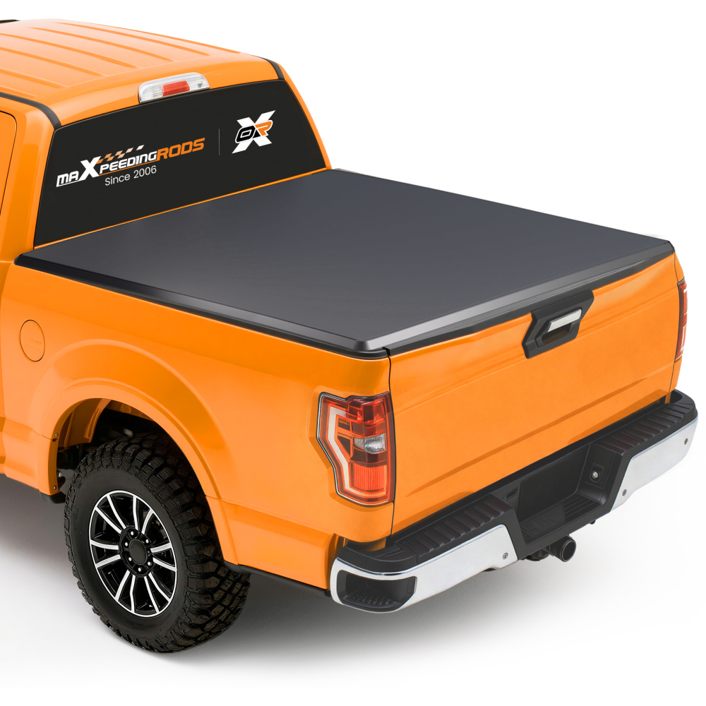 6.5ft 4-Fold Bed Cover compatible for GMC Sierra 2500 3500 HD compatible for Silverado 2500 2007-2014