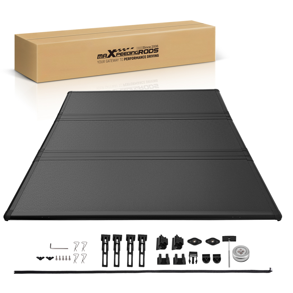 6.9FT Black Tonneau Cover compatible for Chevy Silverado 2500HD 3500HD Crew Cab 20-2025