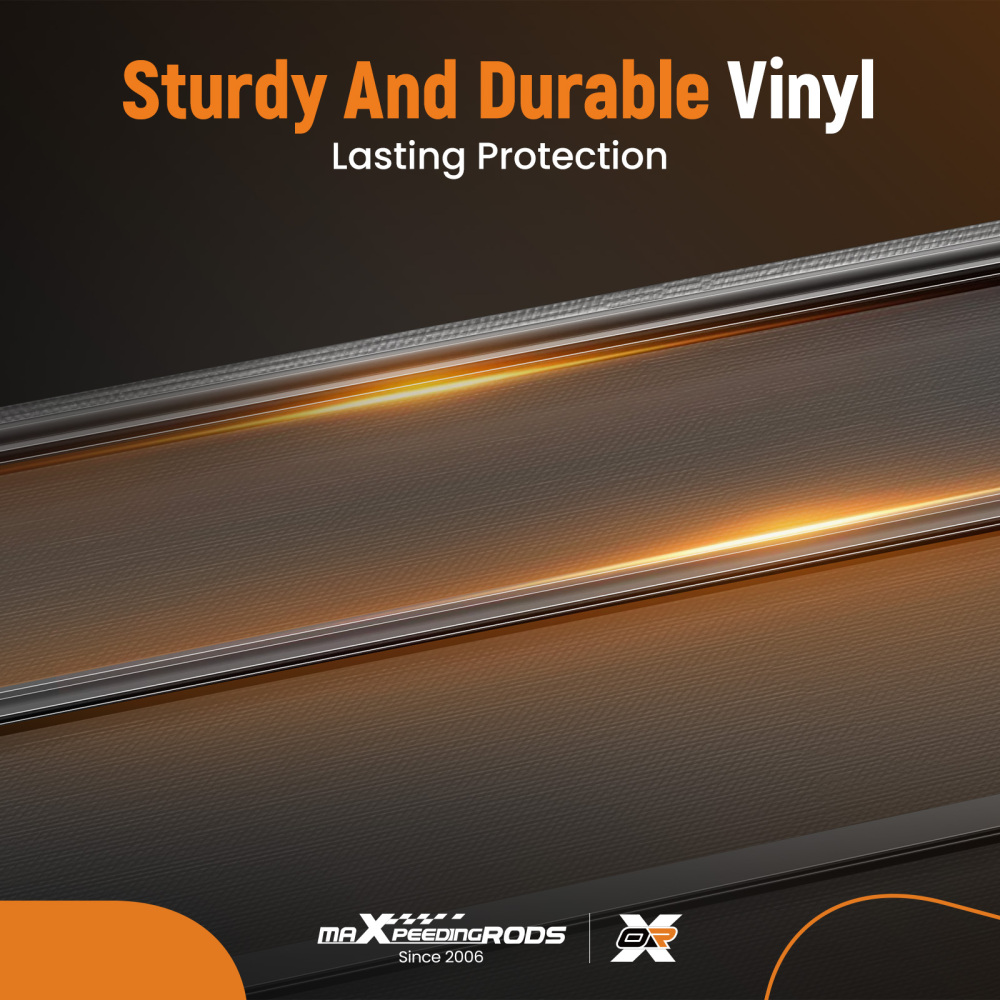 5.25 Tonneau Cover compatible for Dodge Dakota 2000-2004 Tri-Fold Vinyl W/LED Lamp