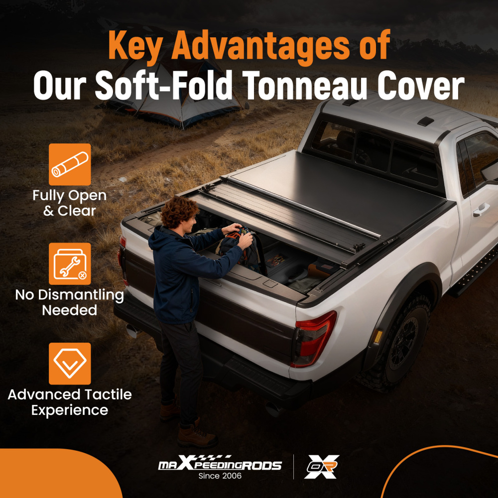 4-Fold Truck Bed Tonneau Cover compatible for Dodge Ram 1500 2009-2026 5.6FT Vinyl
