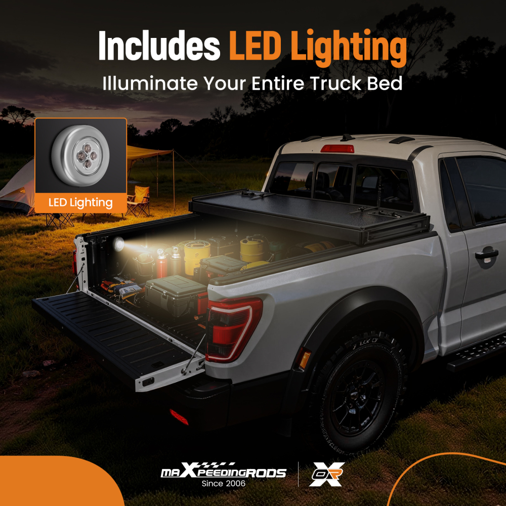 5.8ft 4-Fold FRP Tonneau Cover compatible for Ram 1500 Short Bed 2009-2026 Scratch Proof